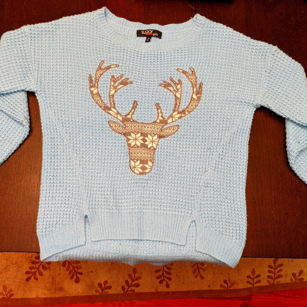 Blue Stag Pullover knit